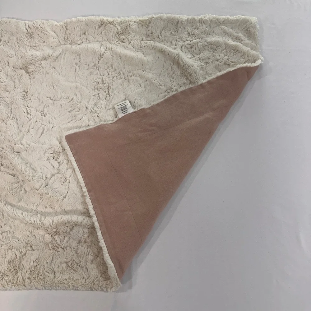 Lou Lou and Company Security Blanket Kids OS Rose Pink‎ Cream Faux Fur | Boho